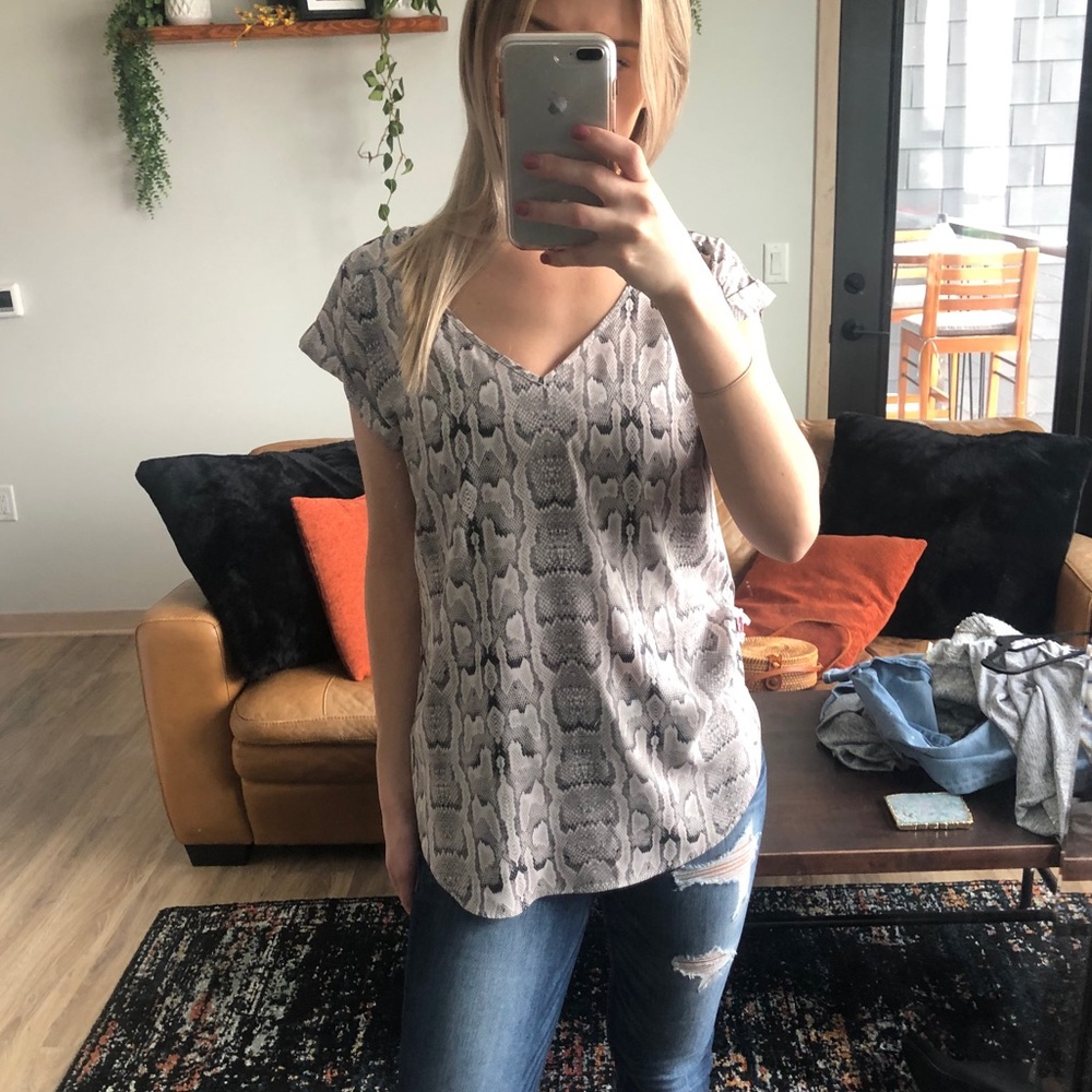 Express snake skin top